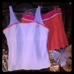 Matching Nike tennis skort (sz M) and top (sz L)